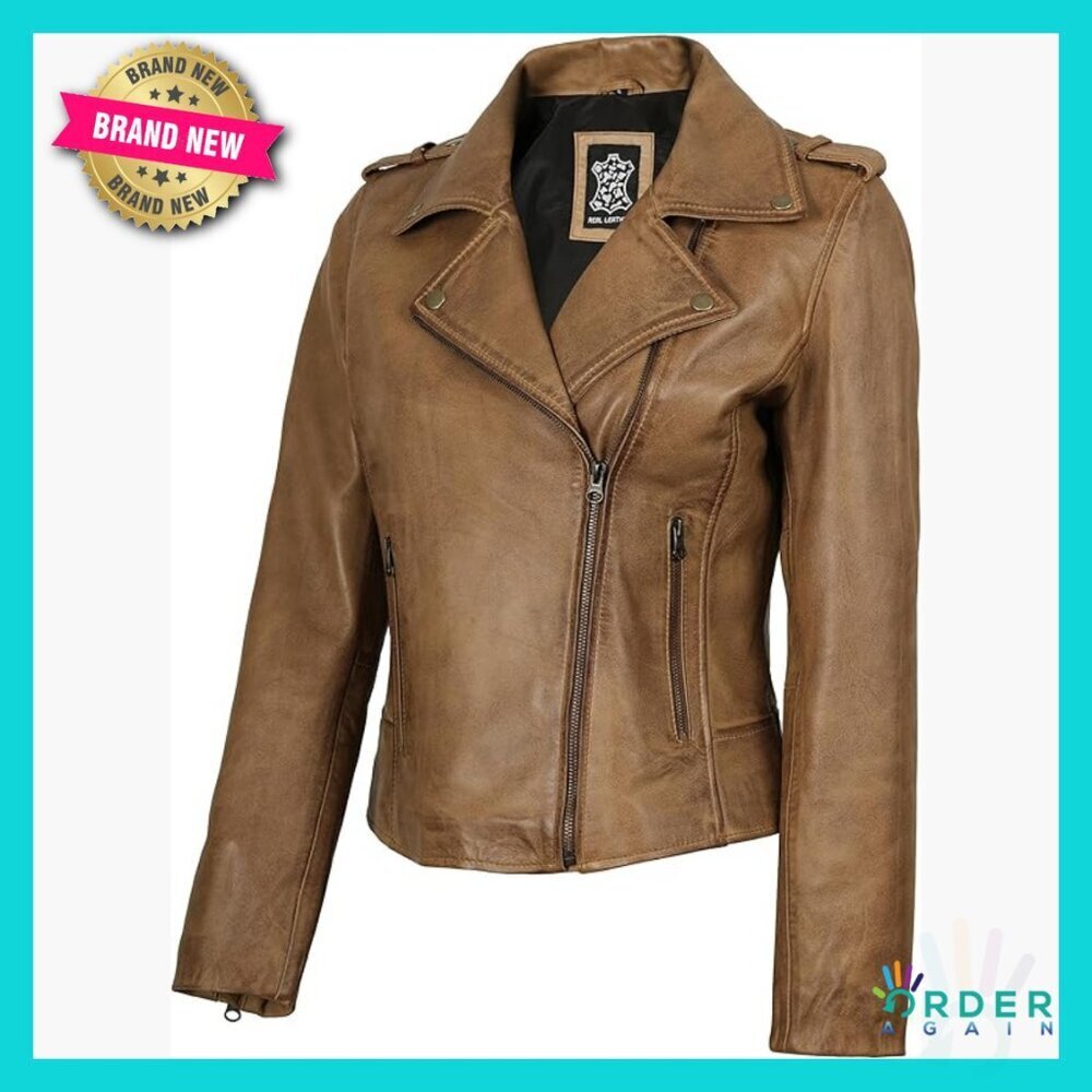 Lambskin Leather Jacket Asymmetrical Style Classic Chic Outerwear Timeless